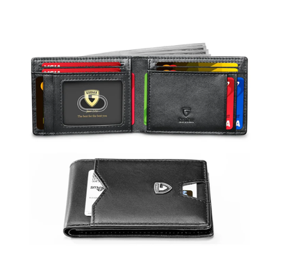 Rfid Blocking Leather & Carbon Fiber Credit Card Holder