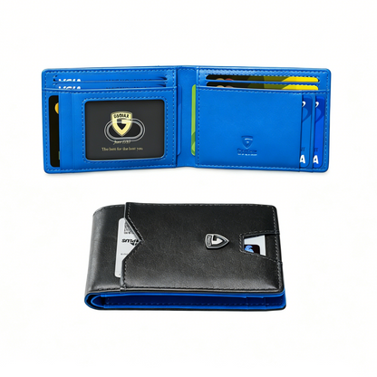Rfid Blocking Leather & Carbon Fiber Credit Card Holder