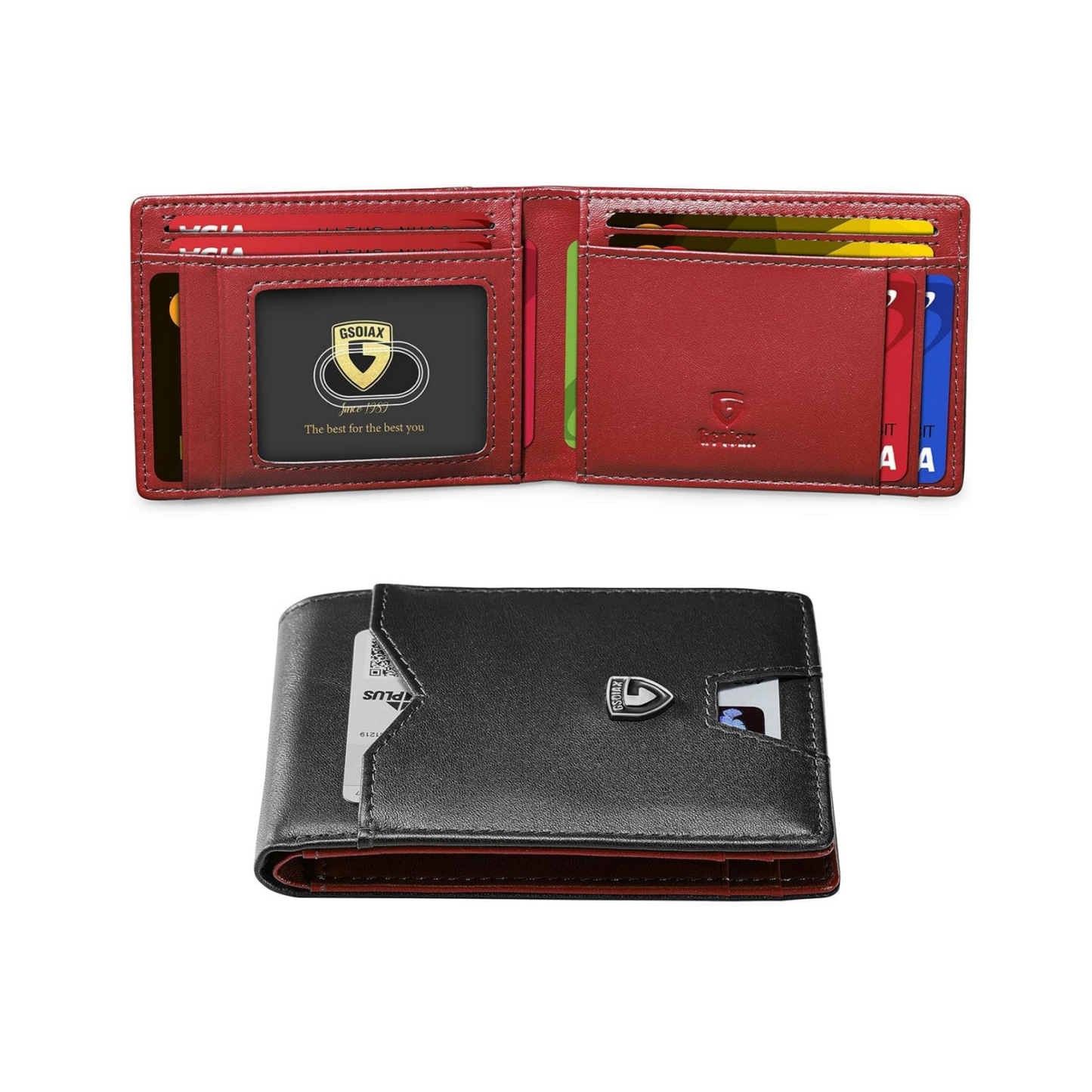 Rfid Blocking Leather & Carbon Fiber Credit Card Holder