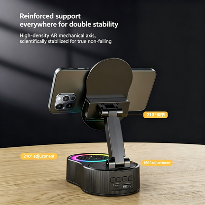 Induction Phone Holder Power Bank Wireless Bluetooth Speaker Desktop Live Streaming Audio