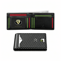 Rfid Blocking Leather & Carbon Fiber Credit Card Holder