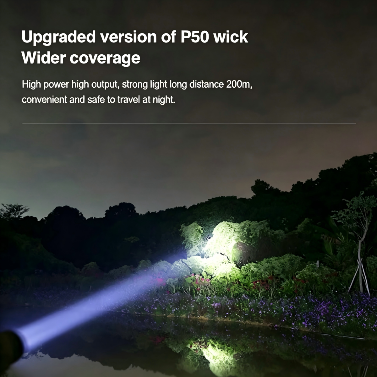 🔥Promotion - 48% OFF🔥LED Rechargeable Tactical Laser Flashlight 80000 High Lumens