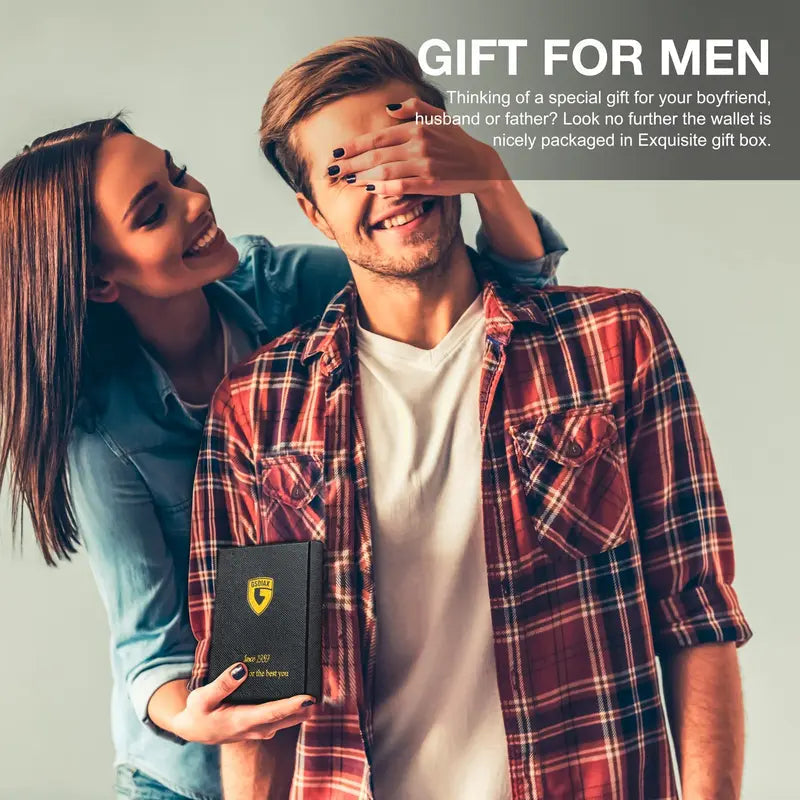 Rfid Blocking Leather & Carbon Fiber Credit Card Holder